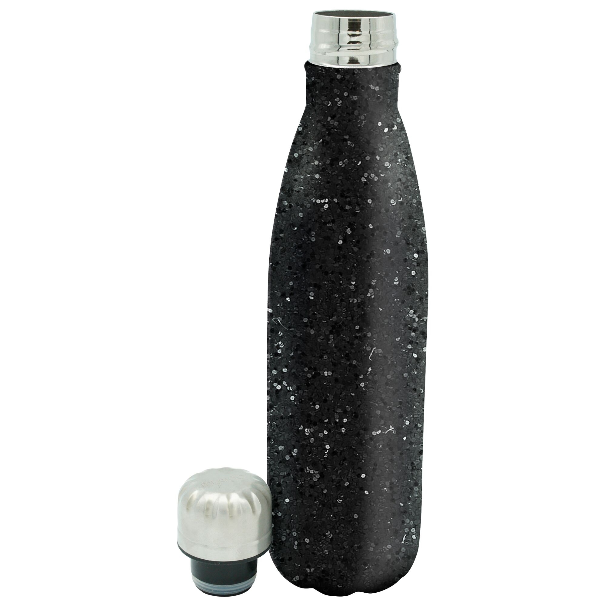 Dare 2B Unisex Black Metal Glitter Drinks Bottle