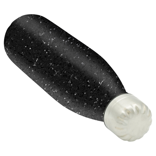 Metal Glitter Drinks Bottle  Black