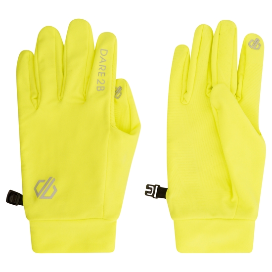 Adults' Cogent II Cycling Gloves Fluro Yellow