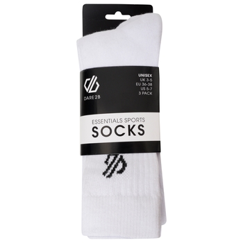 Adult's Essentials Sports Socks 3 Pack White