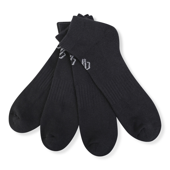 Adult's Essentials No Show Socks 2 Pack Ebony Grey