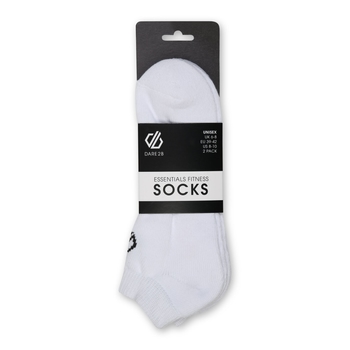 Adult's Essentials No Show Socks 2 Pack White