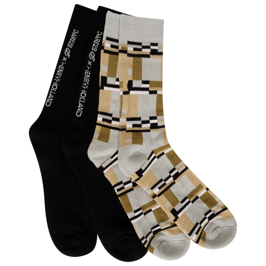 Henry Holland - Two Of A Pair Sock Set Black & Hero Print