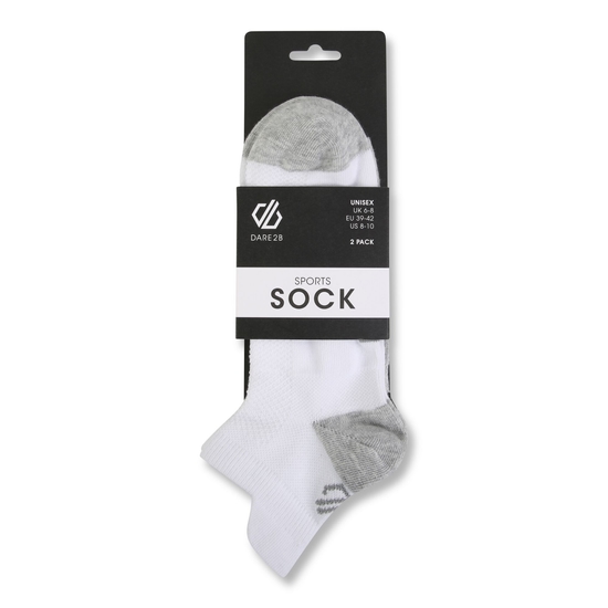 Les chaussettes Accelerate pour adultes. Dans un lot pratique de 2 Blanc