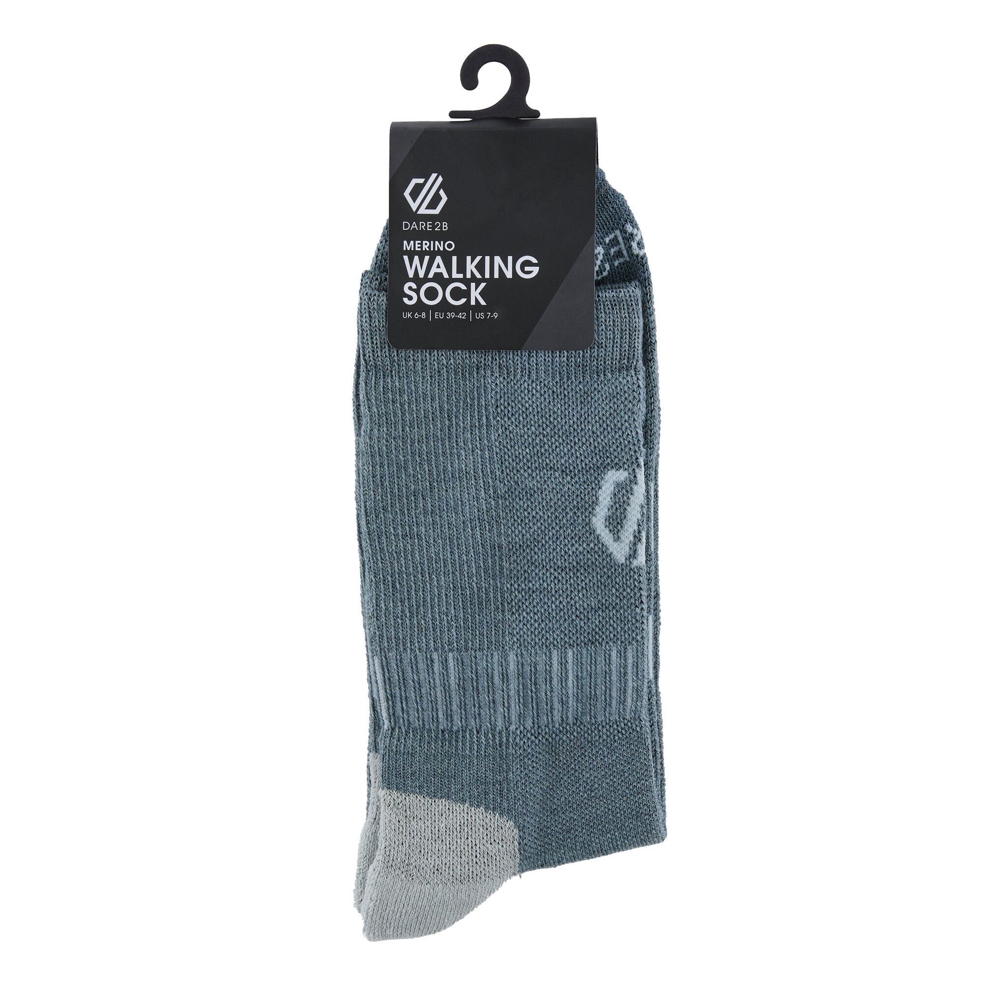 Dare 2B Unisex Grey Merino Walking Socks, Merino Wool, Merino Wool Size: Uk 3-5