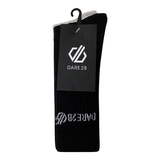 Pack of 3 Unisex Crew Socks Black & White