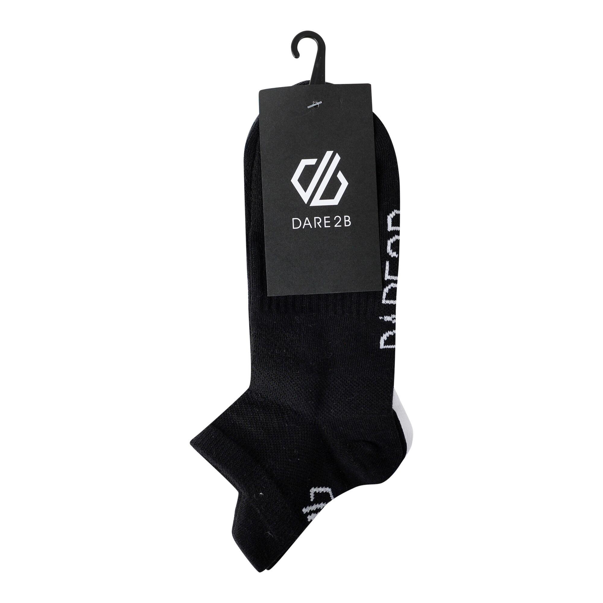 Dare 2B Unisex Black Pack Of 3 Movement Trainer Socks, Cotton, Cotton Size: Uk 9-12
