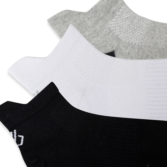 Pack of 3 Unisex Movement Trainer Socks Black & White