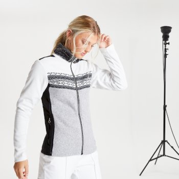 Dare 2b Herald Sweat Capuche Effet Tricot Zipp/é Knitwear Femme