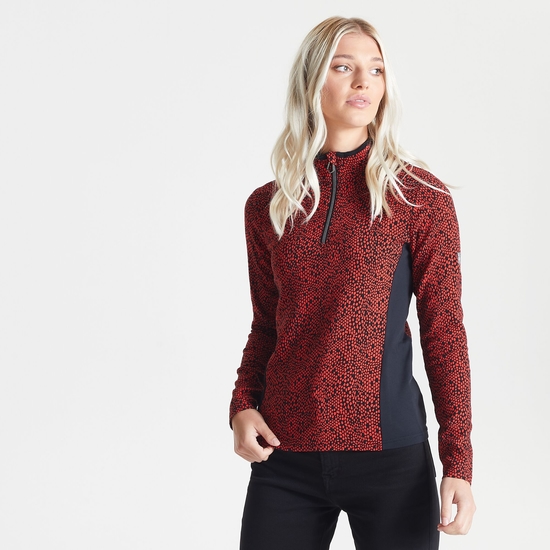 Immortal Luxe Sweatshirt mit halbem Reißverschluss für Damen Rot