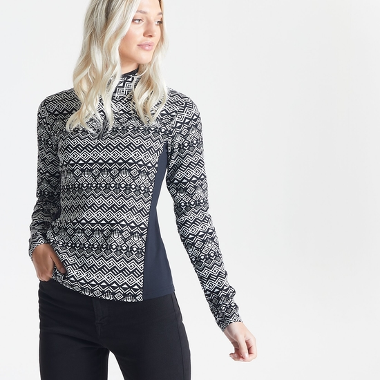 Immortal Luxe Sweatshirt mit halbem Reißverschluss für Damen Schwarz