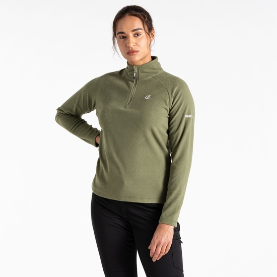 Freeform II Fleece mit halblangem Reißverschluss für Damen Olivine Green