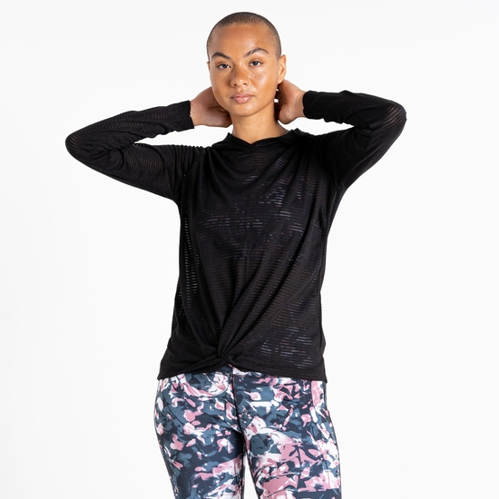 Damen Results leichtes Sweatshirt Schwarz