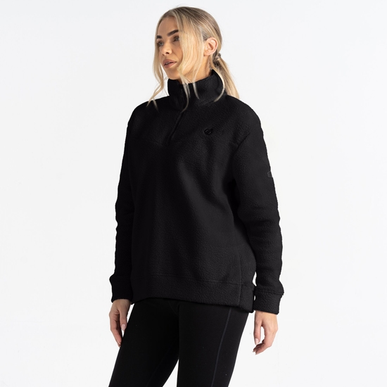 Damen Context Borg-Fleece Schwarz