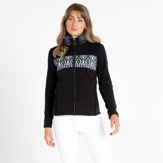Damen Engross II Sweatshirt mit durchgehendem Reißverschluss Schwarz