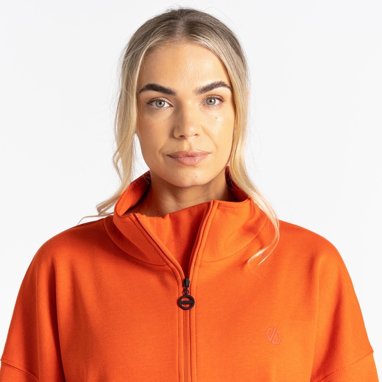 Sweat shirt demi zip Femme RECOUP II Orange