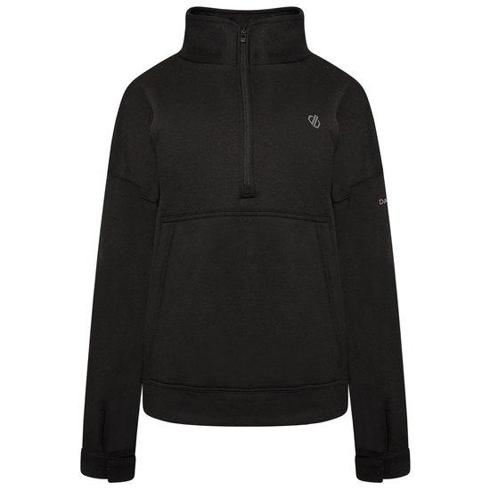 Damen Recoup II Sweatshirt mit halblangem Reißverschluss Schwarz