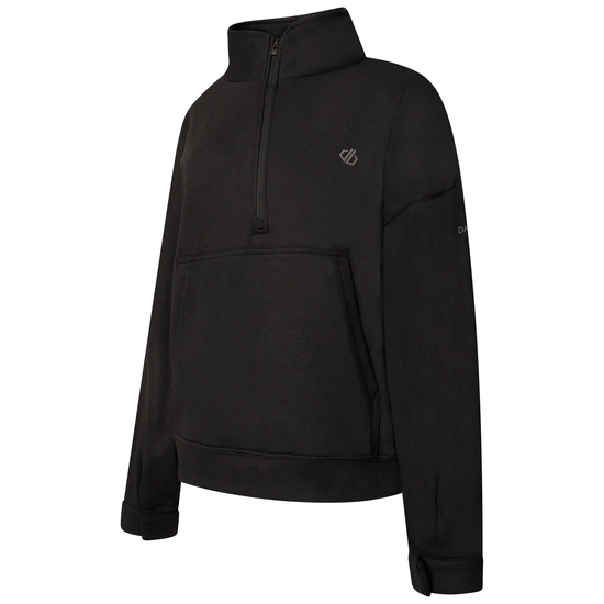 Damen Recoup II Sweatshirt mit halblangem Reißverschluss Schwarz