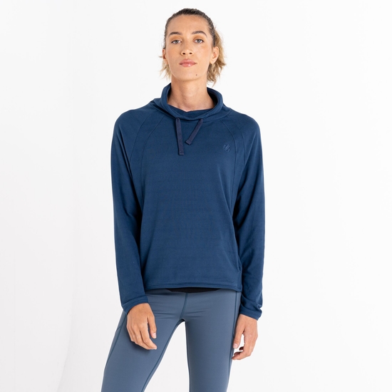 Damen Glide Sweatshirt mit hohem Kragen  Blau