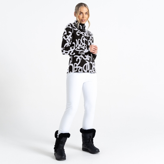 Women's Glades Sweater  Black White Graffiti Print