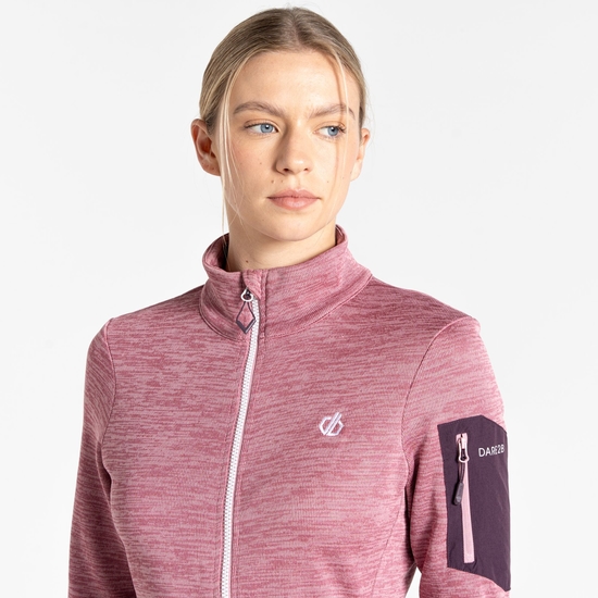 Women's Torrek Mountain Zip Through Fleece Lilas & Deep Plum 