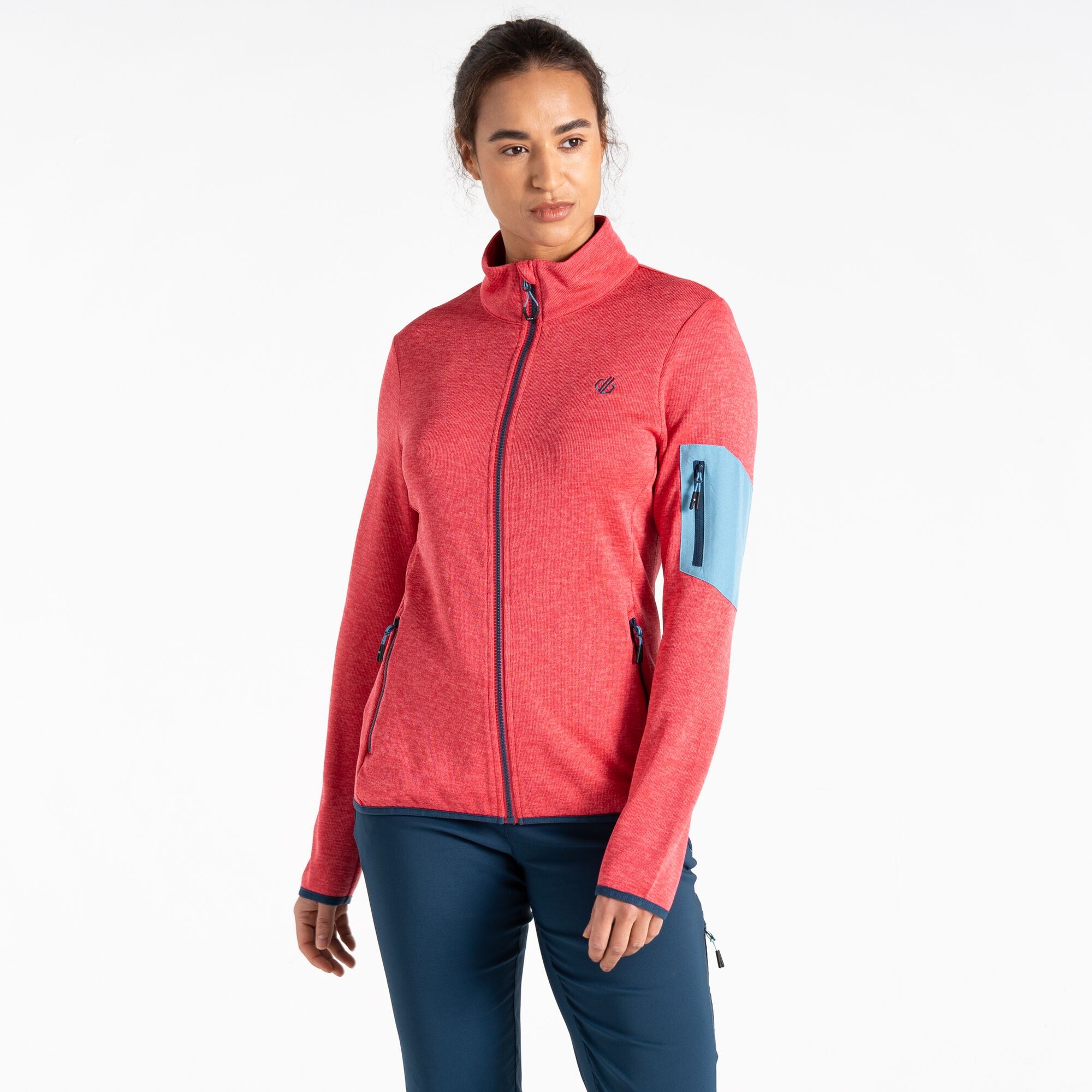 Dare 2b Women's Knitted Torrek Mountain Zip Through Fleece Sorbet Pink, Size: 16