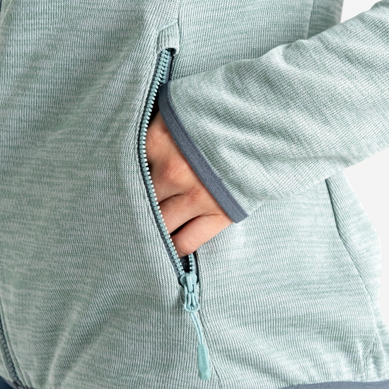 Women's Torrek Mountain Zip Through Fleece Aquifer & Peach Bloom 