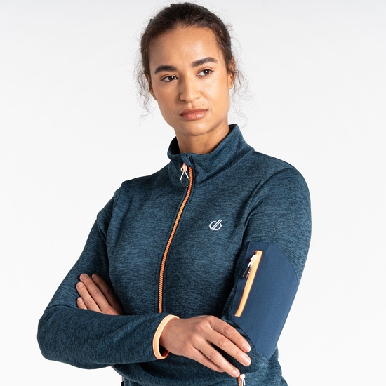 Women's Torrek Mountain Zip Through Fleece Moonlight Denim