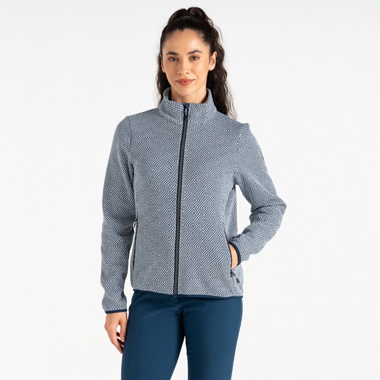 Pull Femme Descend Bleu Foncé Et Blanc