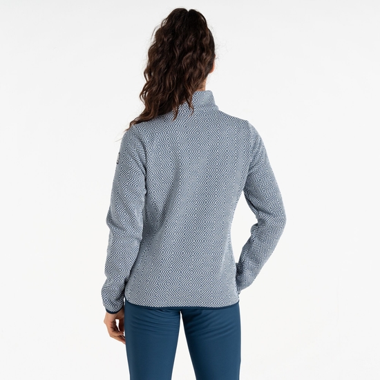 Damen Descend Sweatshirt Dunkelblau & Weiß