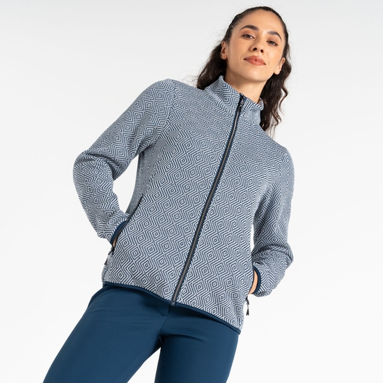 Damen Descend Sweatshirt Dunkelblau & Weiß