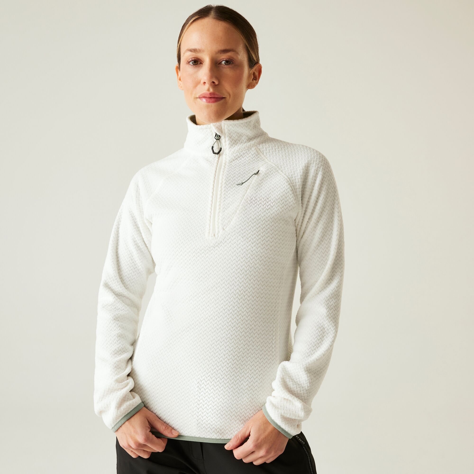 Dare 2B Women's Switch Up 1/4 Zip Funnel-Neck Fleece - Grey Morn - 16 - Image 1