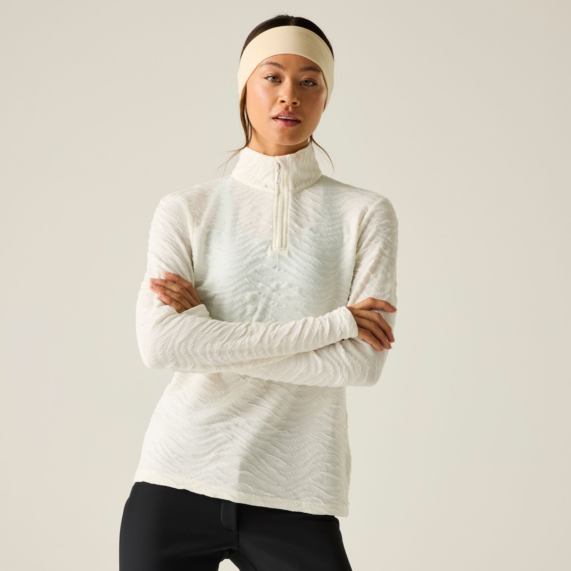 Dare 2B Women's White Glamourize Iii Quilted Midlayer Size: 20