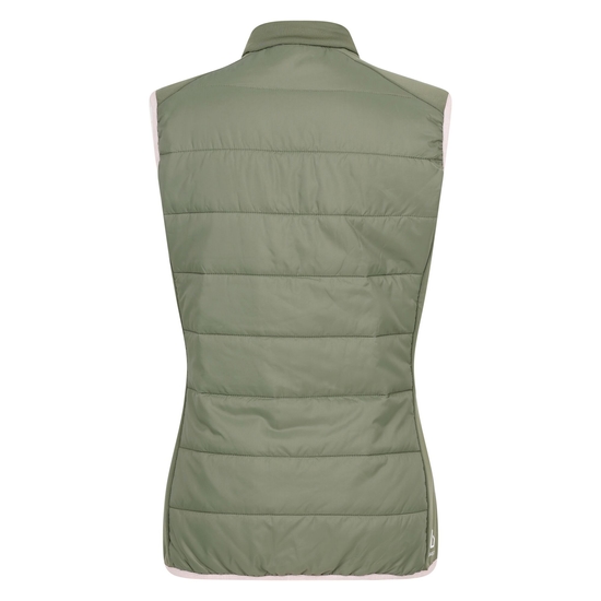 Women's Liven Baffled Gilet Olivine Green