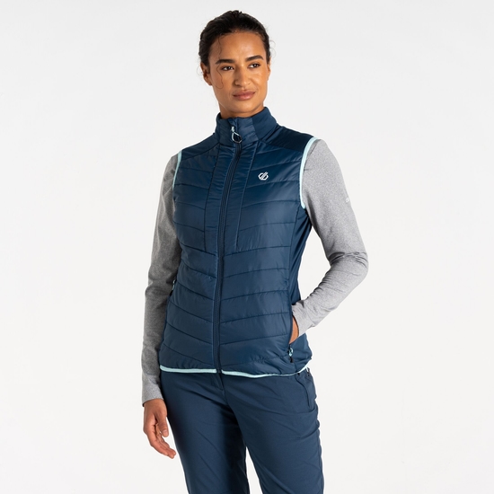 Veste sans manches cloisonnée Femme Liven Bleu Foncé