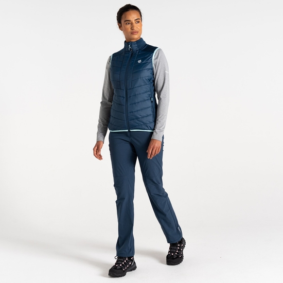 Women's Liven Baffled Gilet Moonlight Denim