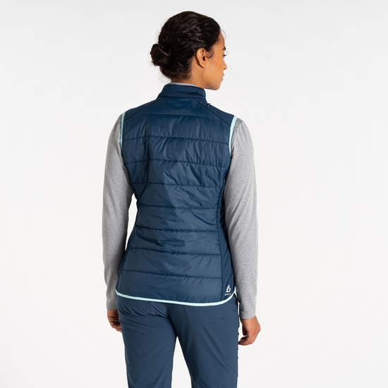 Women's Liven Baffled Gilet Moonlight Denim