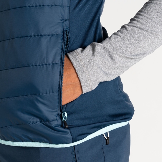 Women's Liven Baffled Gilet Moonlight Denim