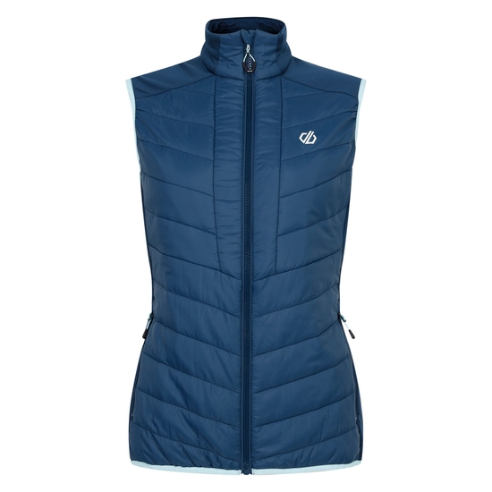 Women's Liven Baffled Gilet Moonlight Denim