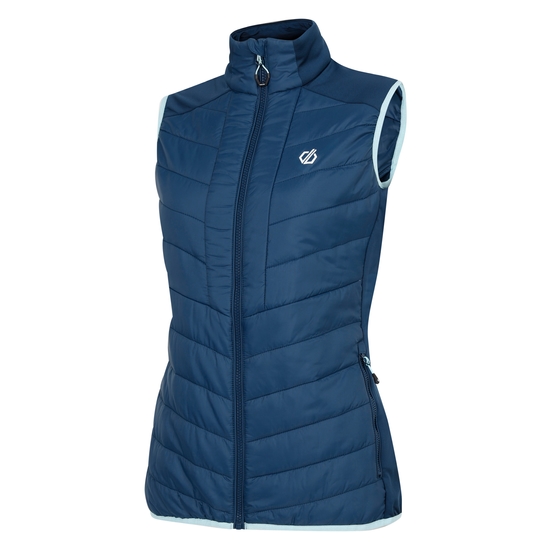 Women's Liven Baffled Gilet Moonlight Denim