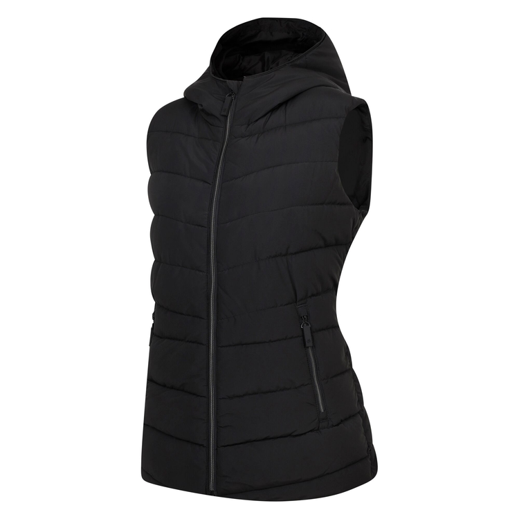 Womens black puffer gilet outlet
