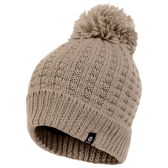 Damen Convoke Bommelmütze Beige