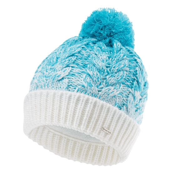 Bonnet polaire tricoté Femme MYSTIFY II avec pompon Bleu