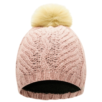 Women's Remind Faux Fur Bobble Hat Powder Pink