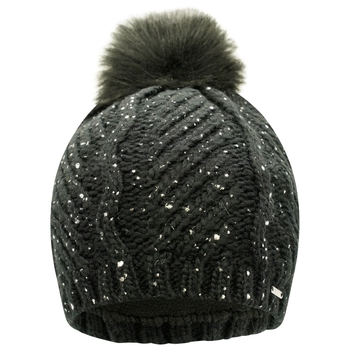 Women's Remind Faux Fur Bobble Hat Black