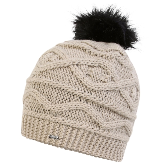 Bonnet à pompon Femme REMIND II Beige