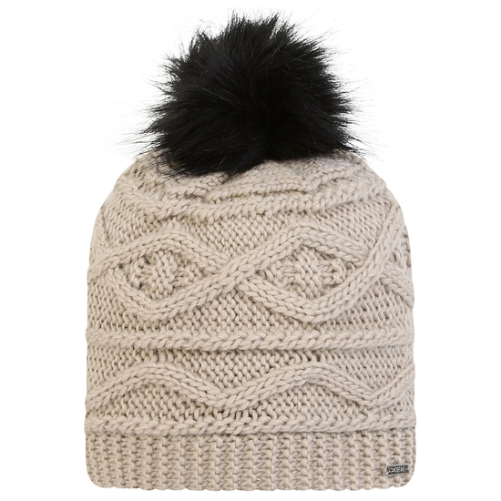 Damen Remind II Bommelmütze Beige