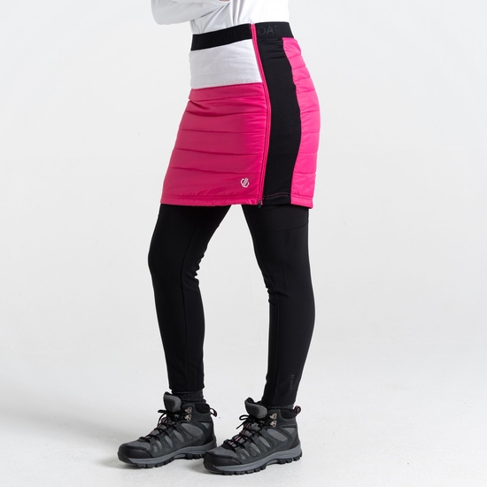 Damen Deter wattierter Rock Rosa