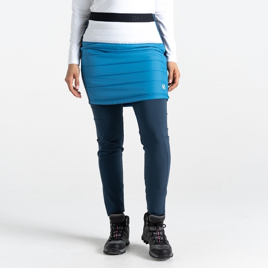 Damen Deter wattierter Rock Blau