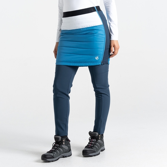Damen Deter wattierter Rock Blau